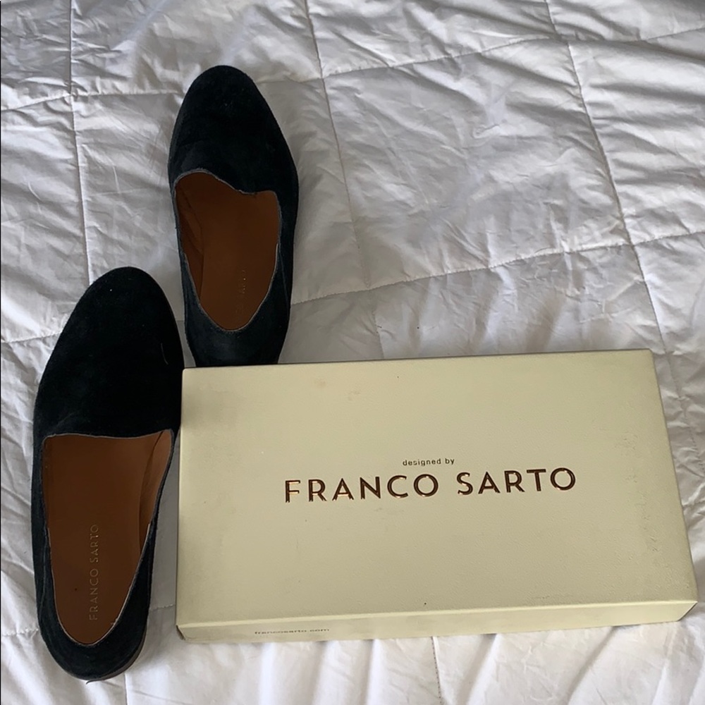 Franco Sarto freeze black suede flats